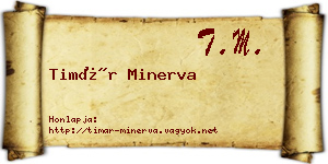 Timár Minerva névjegykártya